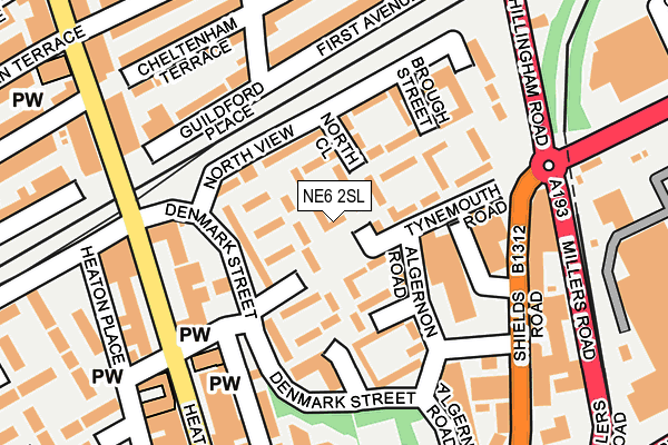 NE6 2SL map - OS OpenMap – Local (Ordnance Survey)