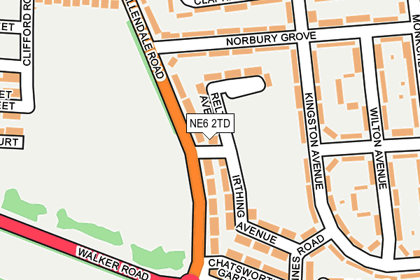 NE6 2TD map - OS OpenMap – Local (Ordnance Survey)