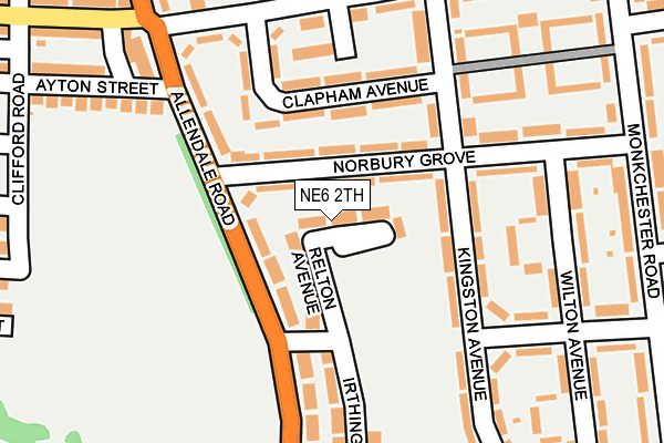 NE6 2TH map - OS OpenMap – Local (Ordnance Survey)