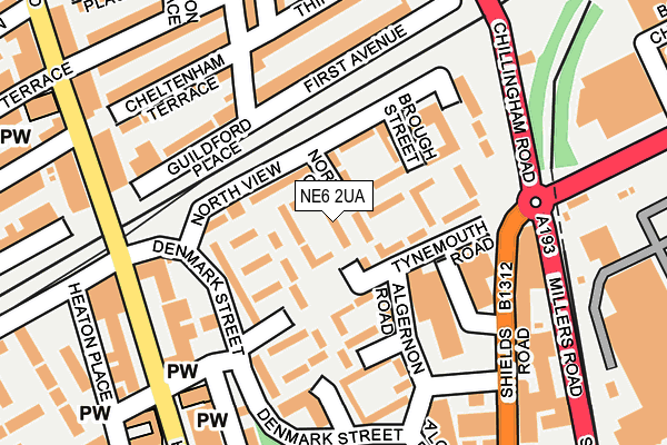 NE6 2UA map - OS OpenMap – Local (Ordnance Survey)