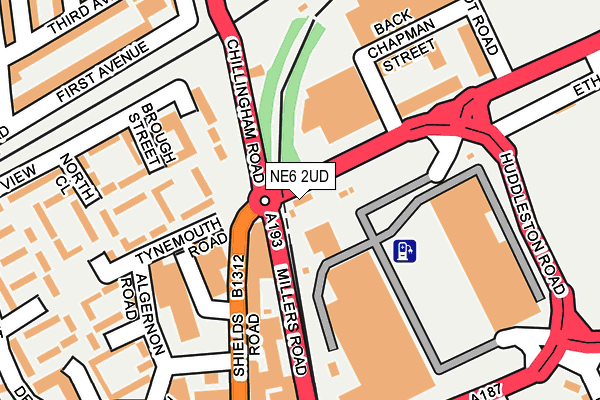 NE6 2UD map - OS OpenMap – Local (Ordnance Survey)