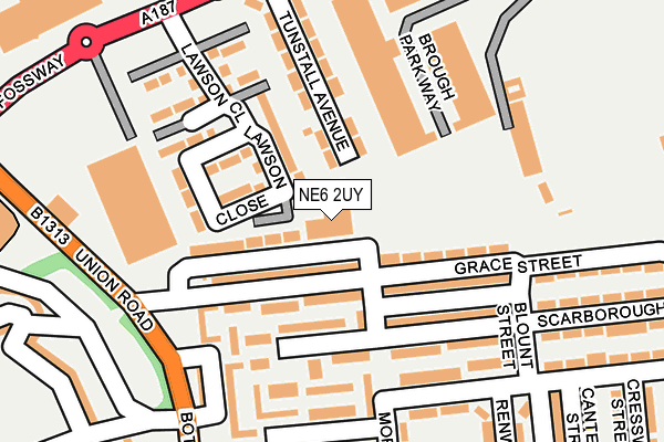 NE6 2UY map - OS OpenMap – Local (Ordnance Survey)