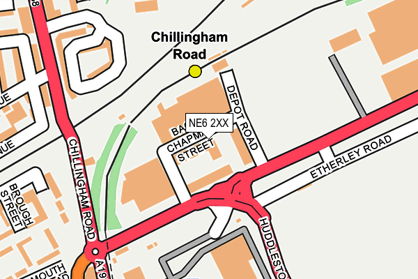 NE6 2XX map - OS OpenMap – Local (Ordnance Survey)