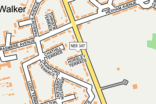 NE6 3AT map - OS OpenMap – Local (Ordnance Survey)