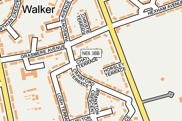 NE6 3BB map - OS OpenMap – Local (Ordnance Survey)