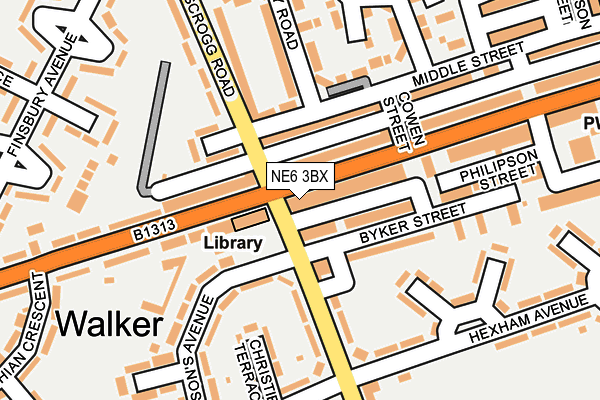 NE6 3BX map - OS OpenMap – Local (Ordnance Survey)