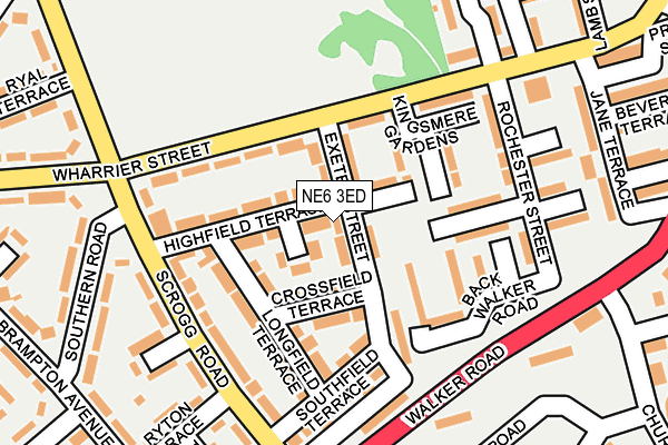 NE6 3ED map - OS OpenMap – Local (Ordnance Survey)