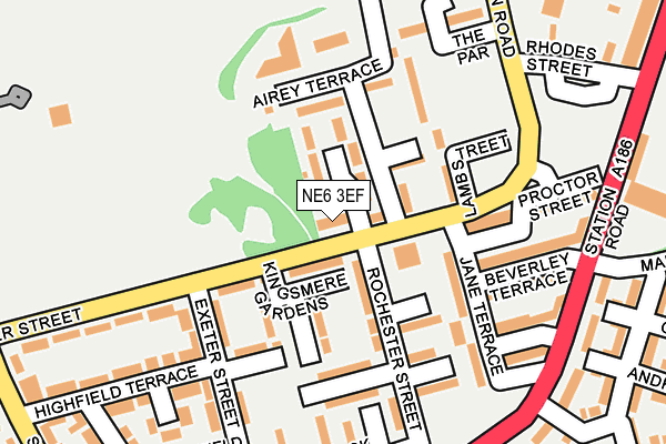 NE6 3EF map - OS OpenMap – Local (Ordnance Survey)