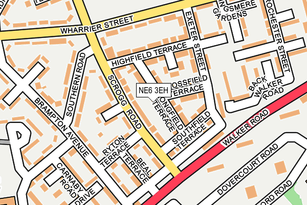 NE6 3EH map - OS OpenMap – Local (Ordnance Survey)