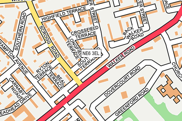 NE6 3EL map - OS OpenMap – Local (Ordnance Survey)