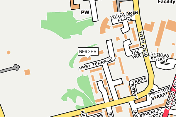 NE6 3HR map - OS OpenMap – Local (Ordnance Survey)