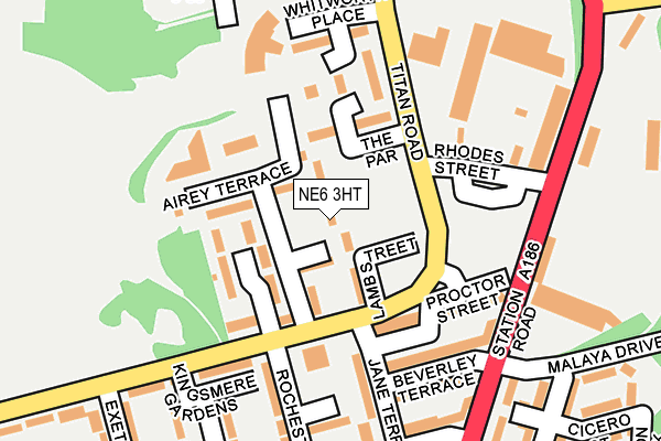 NE6 3HT map - OS OpenMap – Local (Ordnance Survey)