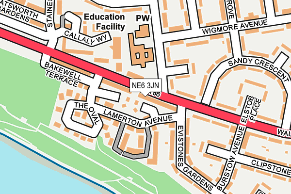 NE6 3JN map - OS OpenMap – Local (Ordnance Survey)