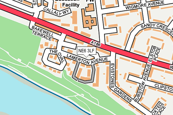 NE6 3LF map - OS OpenMap – Local (Ordnance Survey)