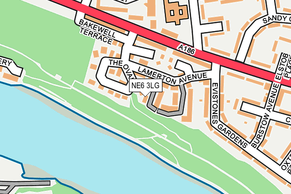 NE6 3LG map - OS OpenMap – Local (Ordnance Survey)