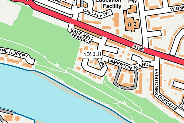 NE6 3LH map - OS OpenMap – Local (Ordnance Survey)
