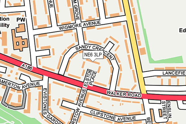 NE6 3LP map - OS OpenMap – Local (Ordnance Survey)