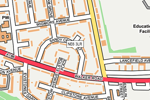 NE6 3LR map - OS OpenMap – Local (Ordnance Survey)