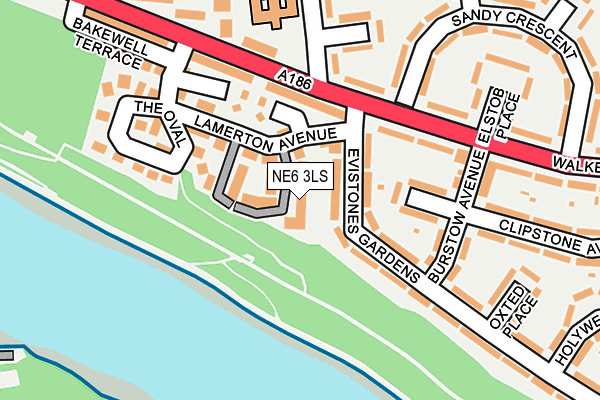 NE6 3LS map - OS OpenMap – Local (Ordnance Survey)