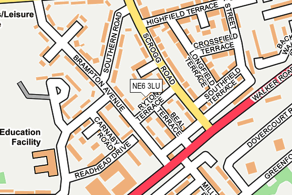 NE6 3LU map - OS OpenMap – Local (Ordnance Survey)