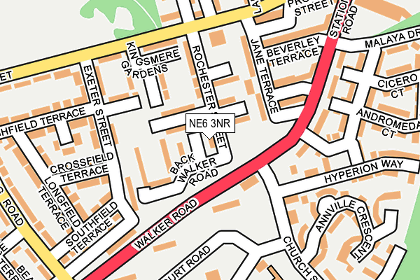 NE6 3NR map - OS OpenMap – Local (Ordnance Survey)