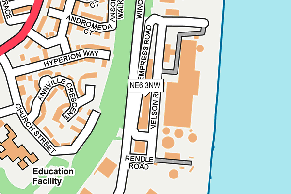 NE6 3NW map - OS OpenMap – Local (Ordnance Survey)