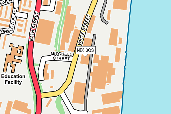 NE6 3QS map - OS OpenMap – Local (Ordnance Survey)