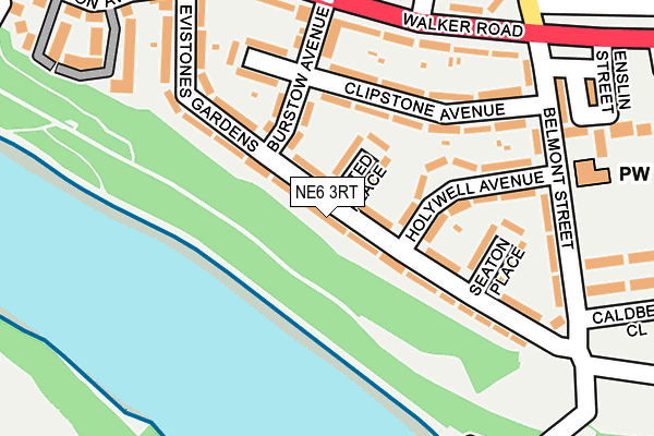 NE6 3RT map - OS OpenMap – Local (Ordnance Survey)