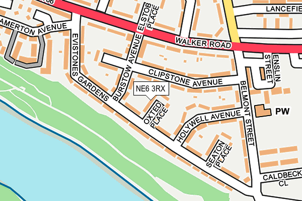 NE6 3RX map - OS OpenMap – Local (Ordnance Survey)