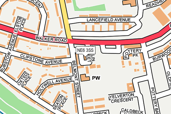 NE6 3SS map - OS OpenMap – Local (Ordnance Survey)