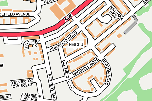 NE6 3TJ map - OS OpenMap – Local (Ordnance Survey)
