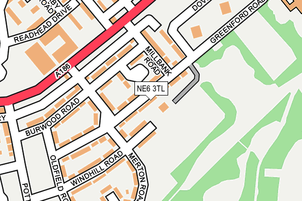 NE6 3TL map - OS OpenMap – Local (Ordnance Survey)