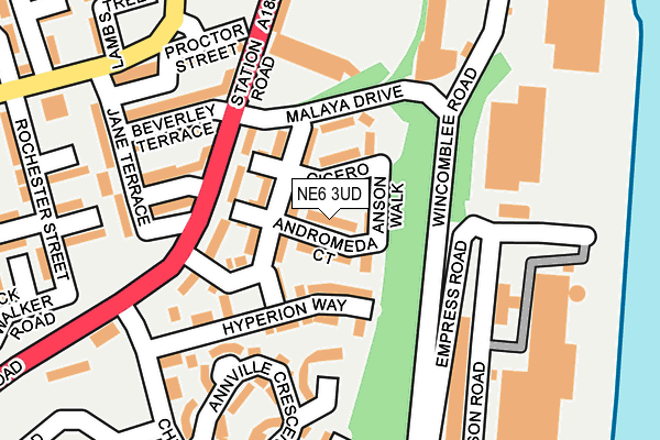 NE6 3UD map - OS OpenMap – Local (Ordnance Survey)