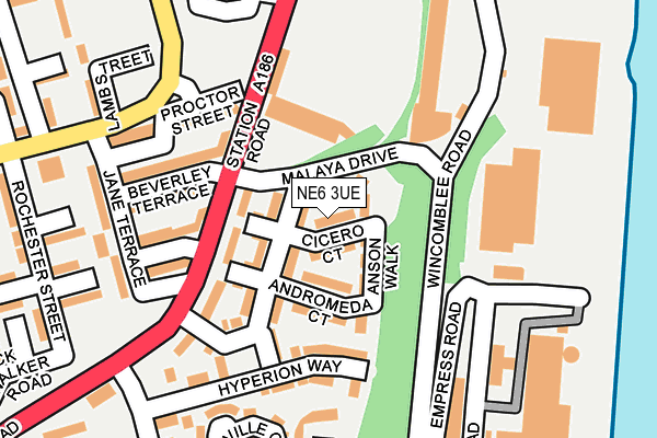 NE6 3UE map - OS OpenMap – Local (Ordnance Survey)
