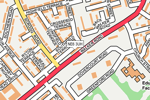 NE6 3UH map - OS OpenMap – Local (Ordnance Survey)