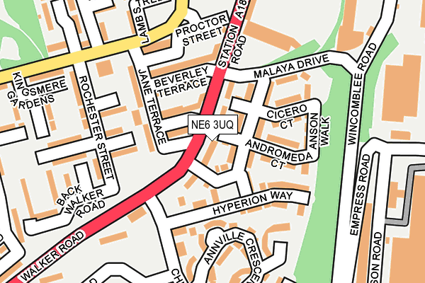 NE6 3UQ map - OS OpenMap – Local (Ordnance Survey)