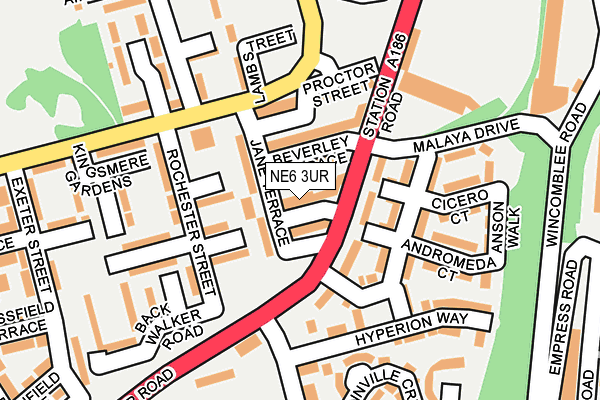 NE6 3UR map - OS OpenMap – Local (Ordnance Survey)