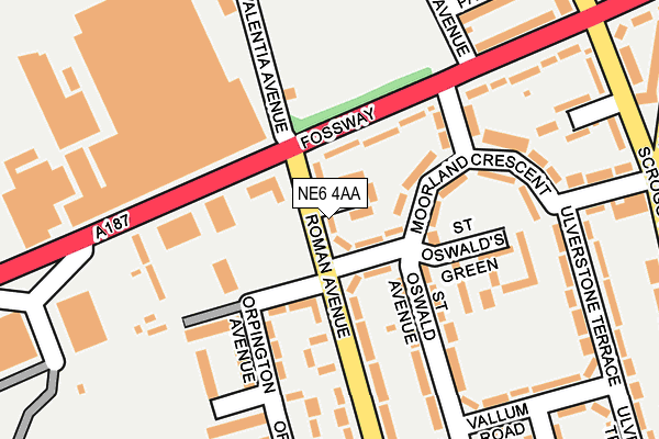 NE6 4AA map - OS OpenMap – Local (Ordnance Survey)
