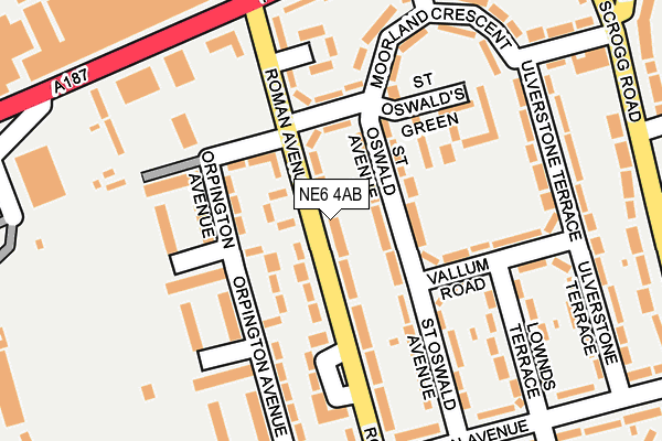NE6 4AB map - OS OpenMap – Local (Ordnance Survey)