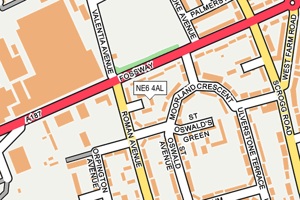 NE6 4AL map - OS OpenMap – Local (Ordnance Survey)
