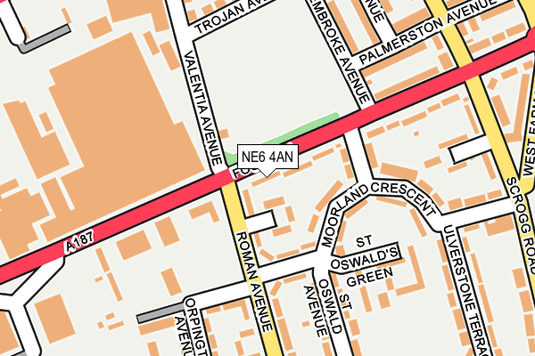 NE6 4AN map - OS OpenMap – Local (Ordnance Survey)