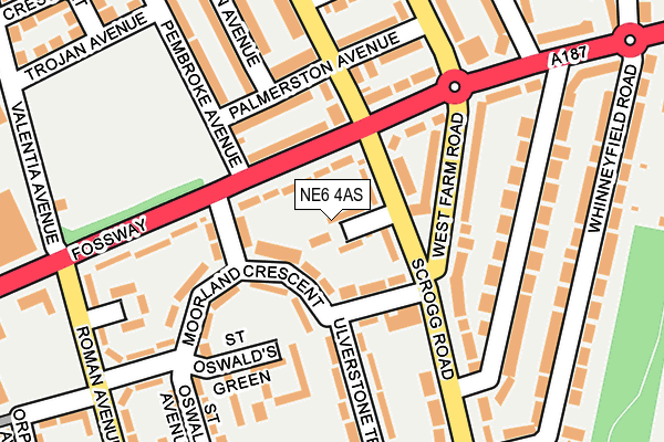 NE6 4AS map - OS OpenMap – Local (Ordnance Survey)
