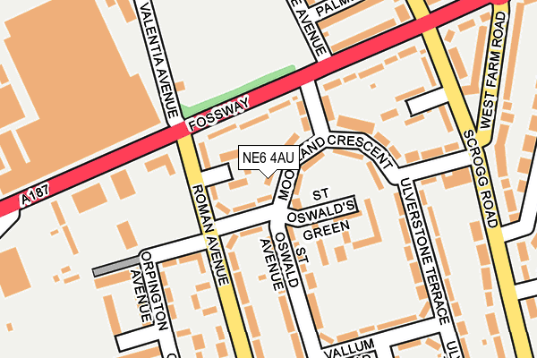 NE6 4AU map - OS OpenMap – Local (Ordnance Survey)