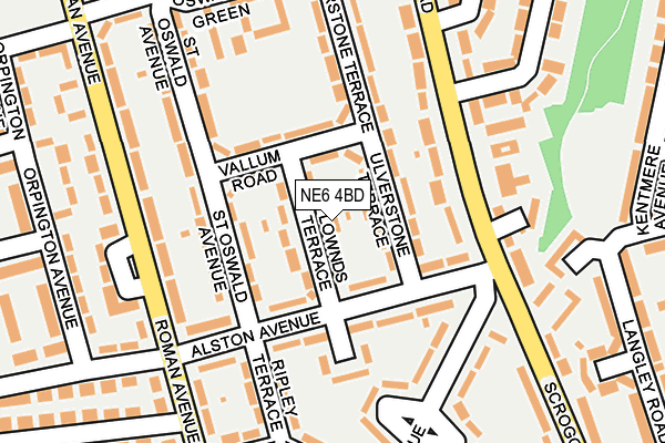 NE6 4BD map - OS OpenMap – Local (Ordnance Survey)