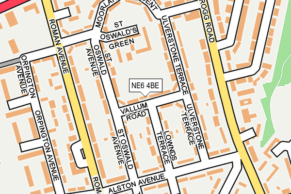 NE6 4BE map - OS OpenMap – Local (Ordnance Survey)