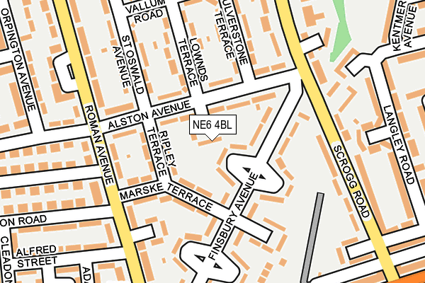 NE6 4BL map - OS OpenMap – Local (Ordnance Survey)