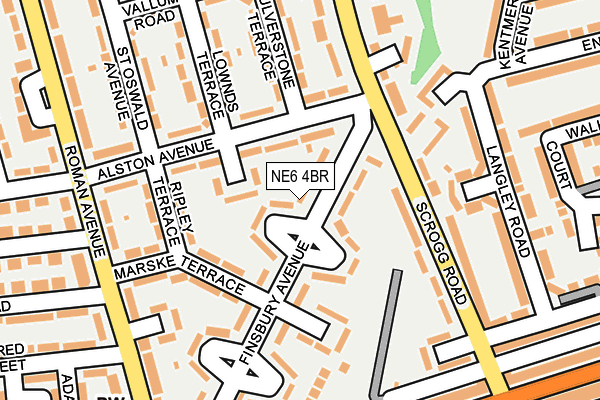 NE6 4BR map - OS OpenMap – Local (Ordnance Survey)