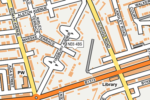 NE6 4BS map - OS OpenMap – Local (Ordnance Survey)