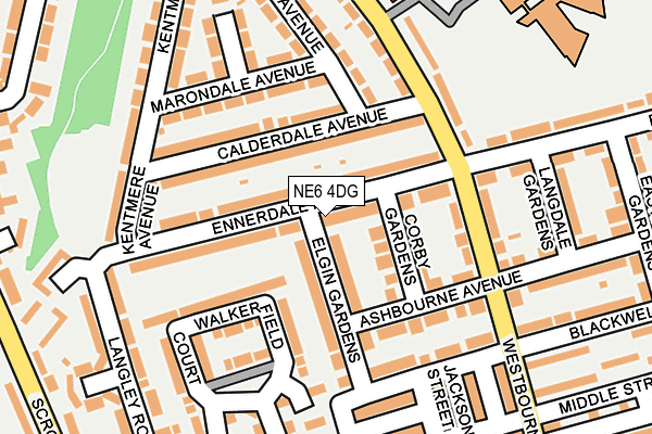 NE6 4DG map - OS OpenMap – Local (Ordnance Survey)