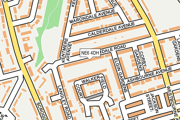 NE6 4DH map - OS OpenMap – Local (Ordnance Survey)